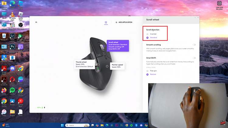 How To Change Scroll Wheel Direction On Logitech MX Master 3S