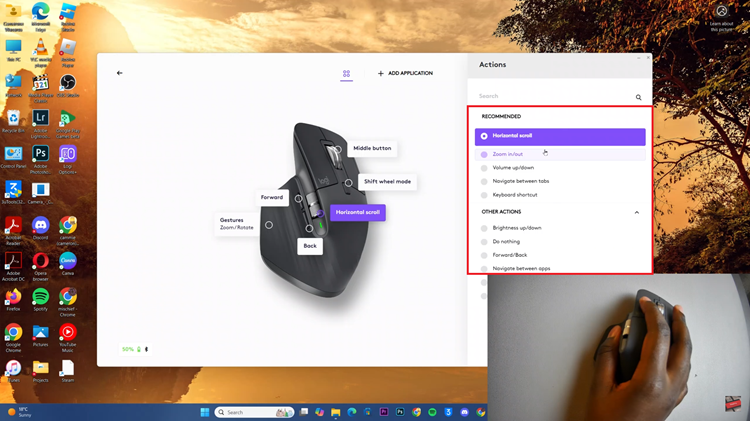 How To Customize Thumb Wheel Function On Logitech MX Master 3S