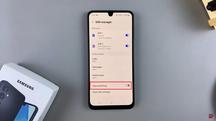 How To Enable & Disable Data Switching On Samsung Galaxy A16