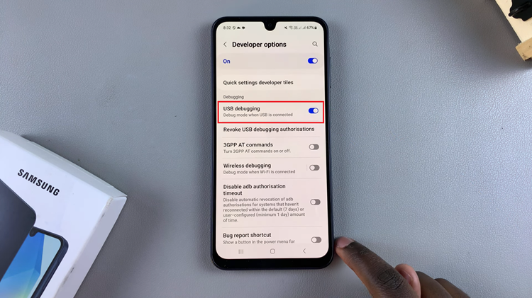 How To Enable USB Debugging On Samsung Galaxy A16