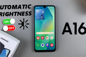 How To Enable / Disable Adaptive Brightness On Galaxy A16