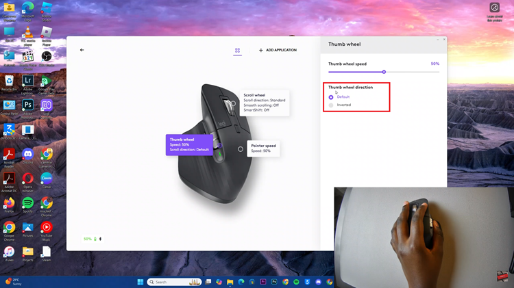 How To Invert Thumb Wheel Direction On Logitech MX Master 3S