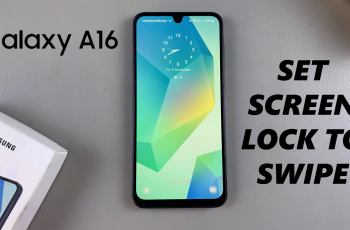 How To Change Screen Lock Type To Swipe On Samsung Galaxy A16