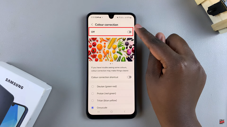 How To Turn Color Correction ON & OFF On Samsung Galaxy A16