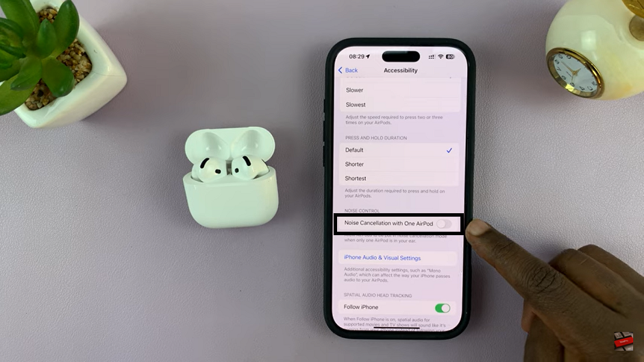 How To Enable Noise Cancellation with One Airpod On Airpods 4