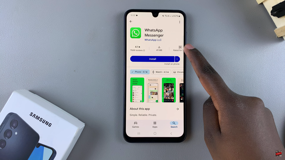 How To Install & Set Up WhatsApp On Samsung Galaxy A16