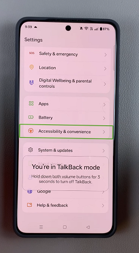 Accessibility & Convenience Settings On OnePlus 13