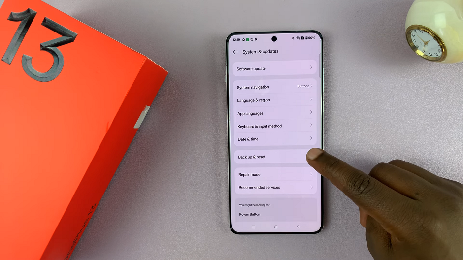 Back up & Reset On OnePlus 13