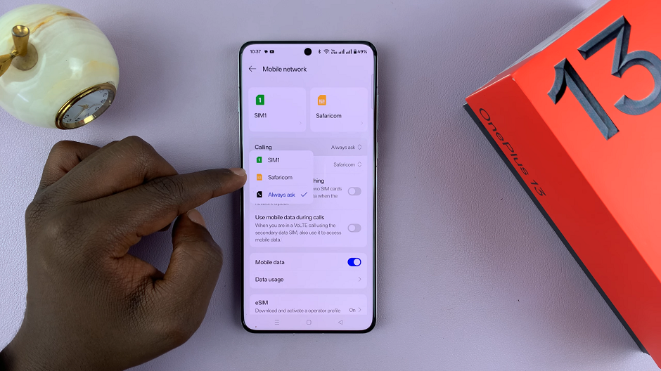 How To Choose Default Calling SIM Card On Dual SIM OnePlus 13