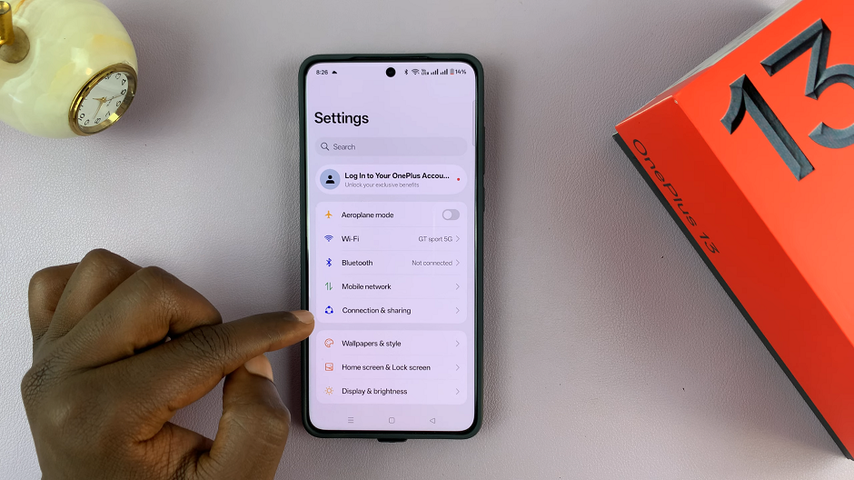 Connection & Sharing Settings on OnePlus 13