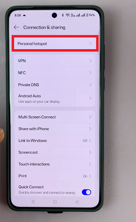 Personal Hotspot Settings On OnePlus 13