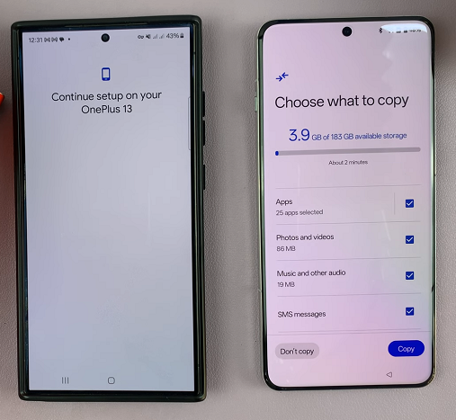 Choose What To Copy On OnePlus 13