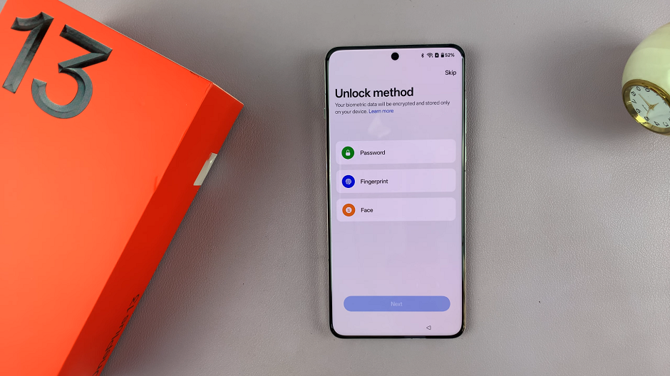 Set Up Unlock Method On OnePlus 13