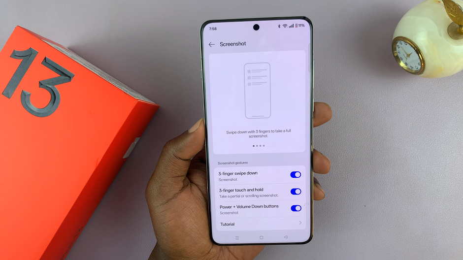 Screenshot Gestures On OnePlus 13
