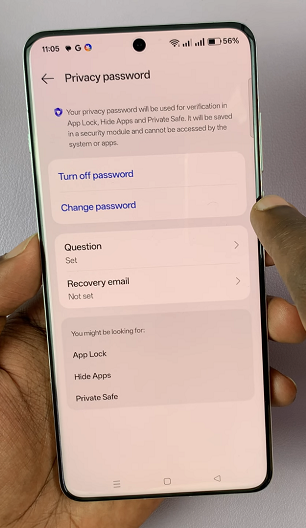 How To Turn Off Hidden Apps Privacy Password On OnePlus 13