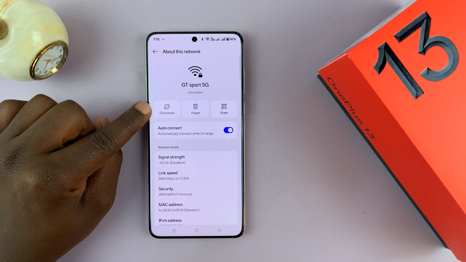 How To Disconnect From Wi-Fi Without Unpairing On OnePlus 13