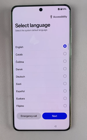 Select language On OnePlus 13