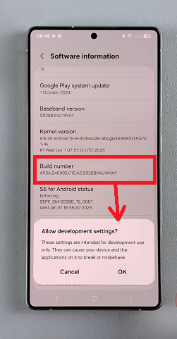 How To Enable Developer Options On Galaxy S25