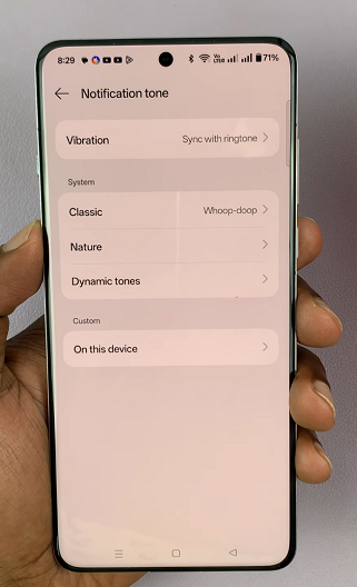 Notification Tone Options On OnePlus 13