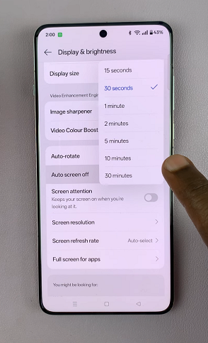 Adjust Screen Timeout (Auto Screen Off) Time On OnePlus 13