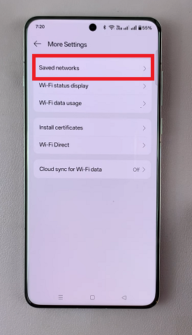 Saved Wi-Fi Networks On OnePlus 13