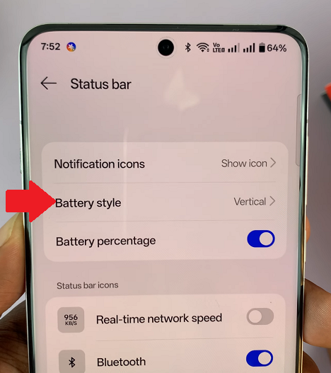 How To Change Battery Style On OnePlus 13