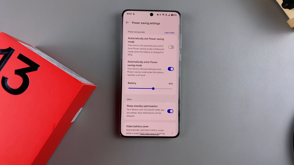 How To Automatically Enter Power Saving Mode On OnePlus 13