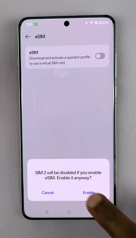 Enable eSIm On OnePlus 13
