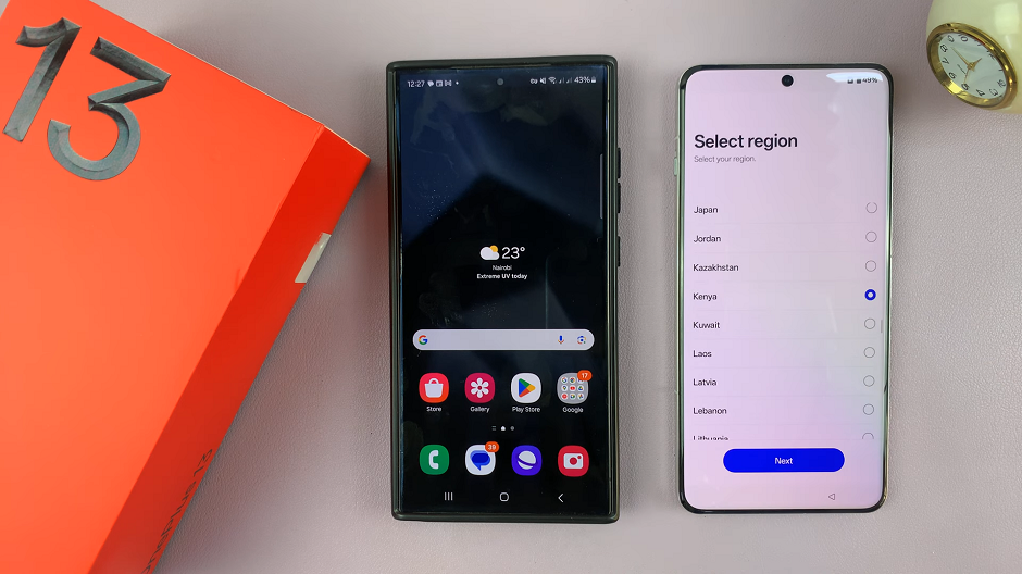 Select region On OnePlus 13