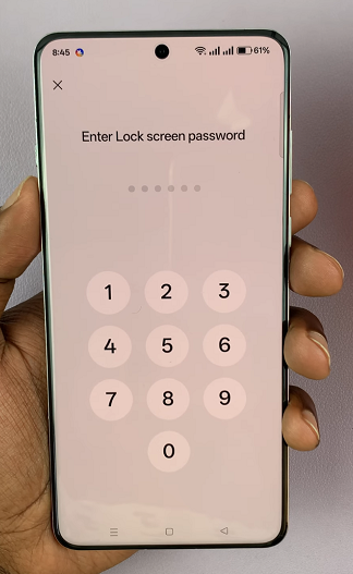 Enter Lock Screen password on OnePlus 13