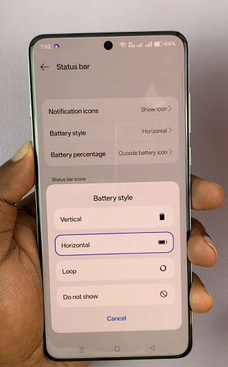Change Battery Style On OnePlus 13