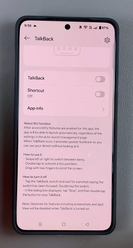 Disable TalkBack On OnePlus 13