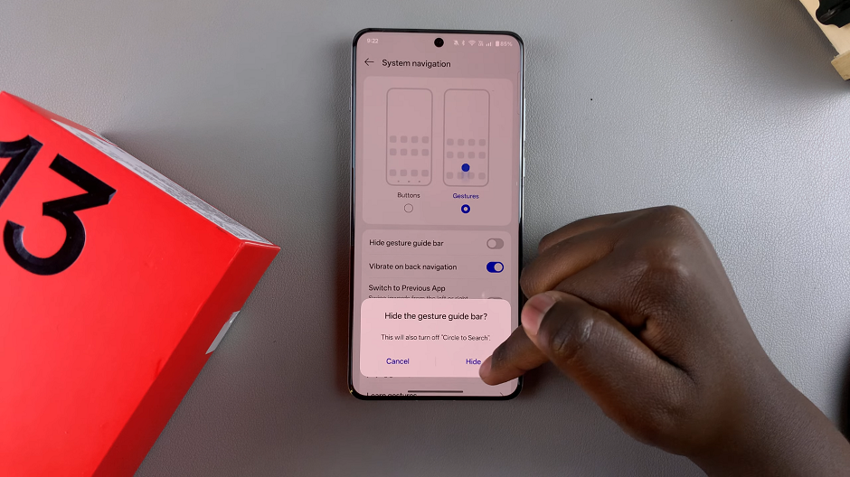 How To Hide Gesture Guide Bar On OnePlus 13