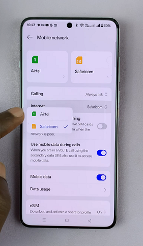How To Choose Default Internet SIM Card On Dual SIM OnePlus 13