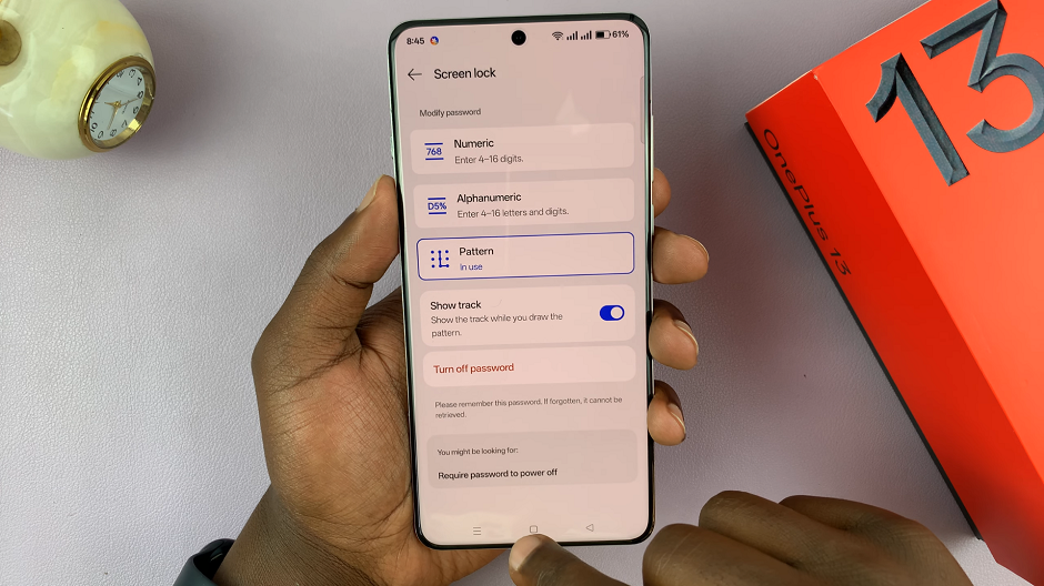 Change Lock Screen To Pattern On OnePlus 13