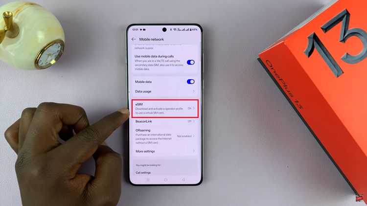 Disable E-SIM On OnePlus 13