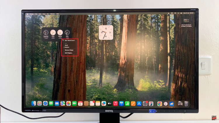 How To Add Clock Widget On Mac