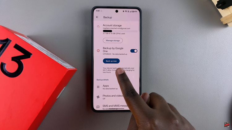 How To Back Up To Google Account On OnePlus 13