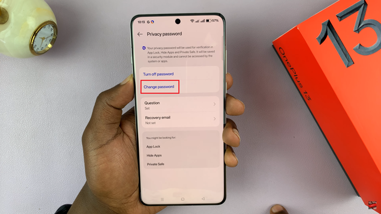 How To Change Privacy Password On OnePlus 13