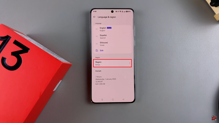 How To Change Region On OnePlus 13
