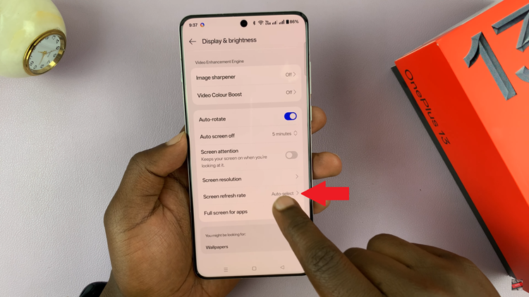 How To Change Screen Refresh Rate On OnePlus 13