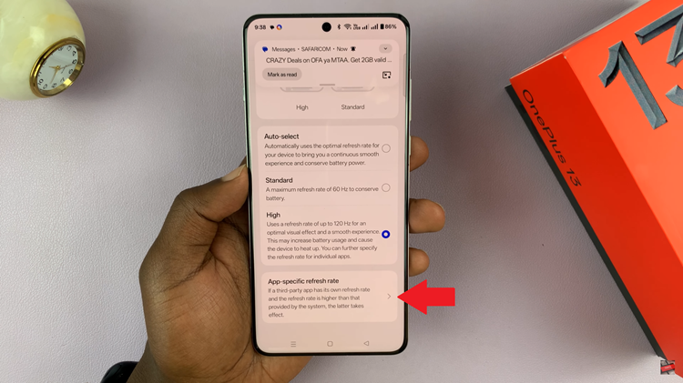 How To Change Screen Refresh Rate On OnePlus 13