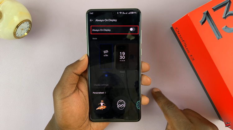 How To Enable & Disable Always On Display On OnePlus 13