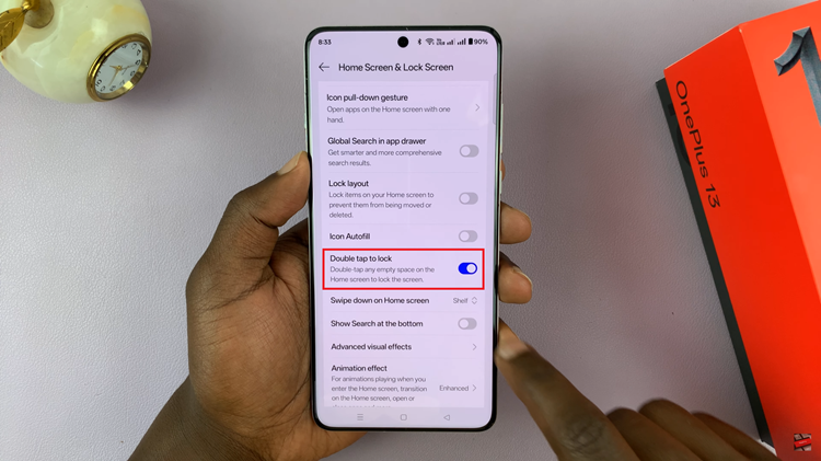 How To Enable & Disable Double Tap To Lock Screen On OnePlus 13