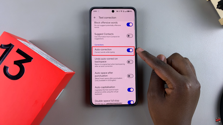 How To Enable & Disable Keyboard Auto Correct On OnePlus 13
