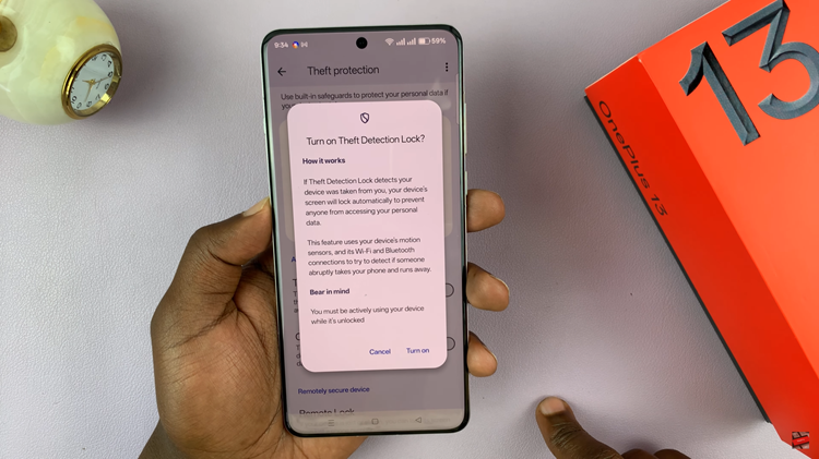 How To Enable & Disable Theft Detection Lock On OnePlus 13