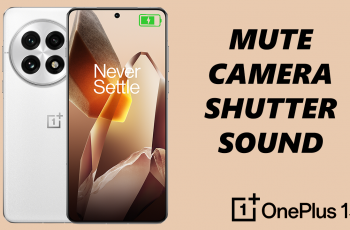 How To Mute Camera Shutter Sound On OnePlus 13