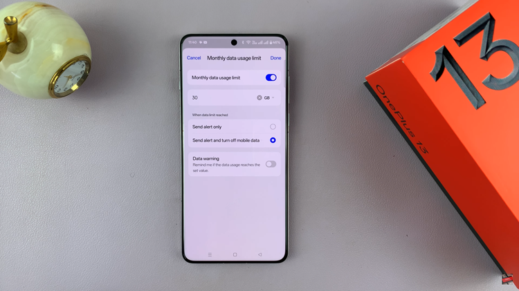 How To Set Mobile Data Usage Limit On OnePlus 13