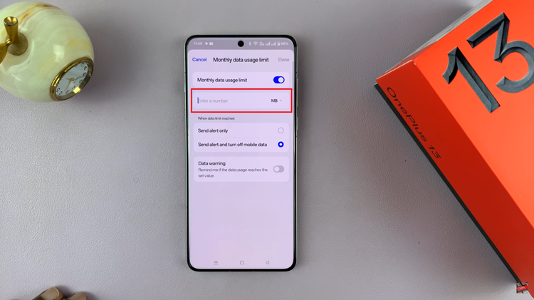 How To Set Mobile Data Usage Limit On OnePlus 13