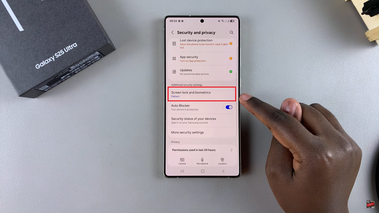 How To Set Up Fingerprint On Samsung Galaxy S25 & S25 Ultra